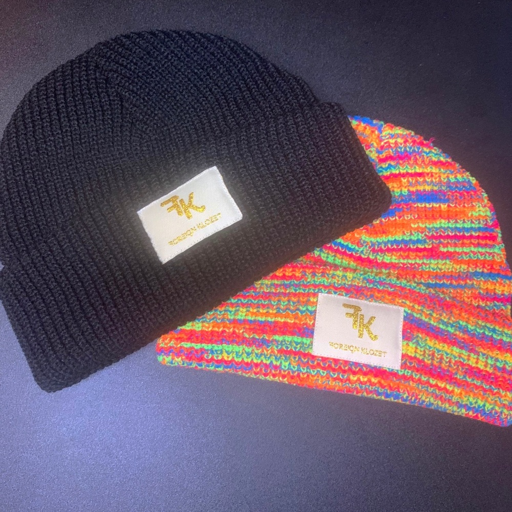 Neon Multi-color Winter Beaine Hat